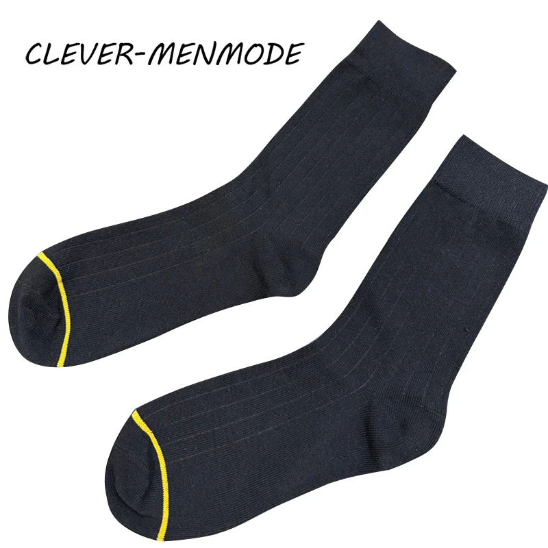 Herren Sexy Baumwolle Business Socken Bequeme atmungsaktive Sportsocken High Tube Gestreifte Casual Soft Socken – Detail 5