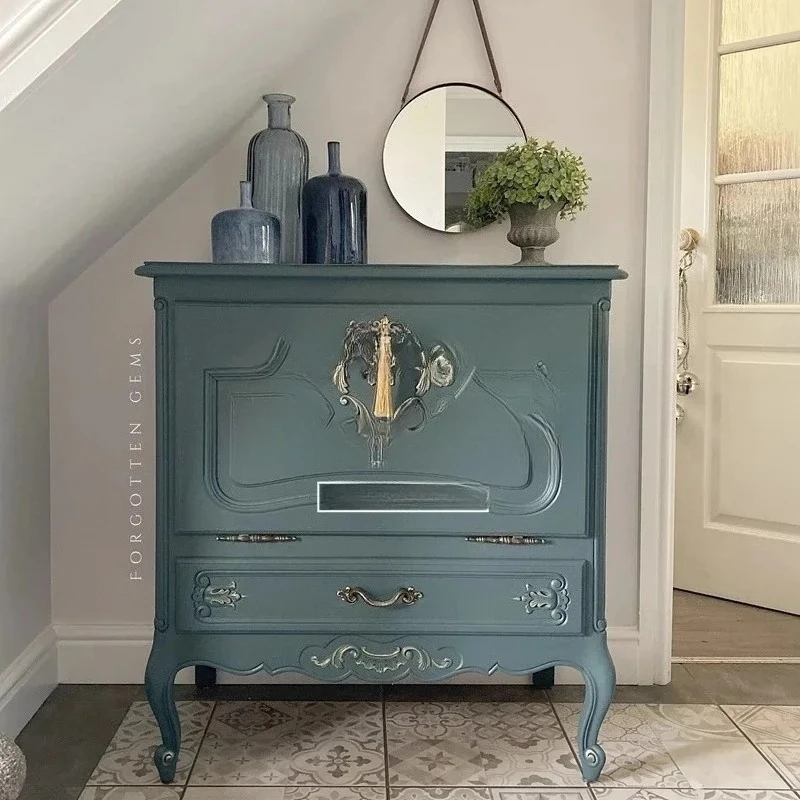 

Французский ретро резной входной шкаф, светлый роскошный ресторанный сундук, коридор, прихожая, декоративный шкаф для хранения A15