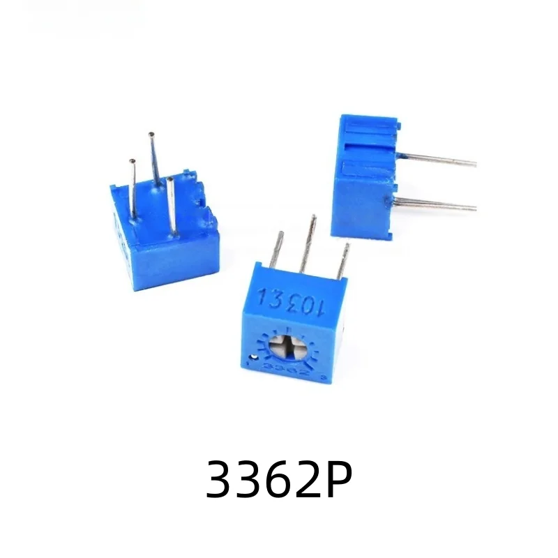 10 Stück 3296W/3296P/3296X/3362W/3362P Serie Ein-/Mehrgang-Präzisions-Trimmpotentiometer 101(100R) bis 205(2M) – Detail 6
