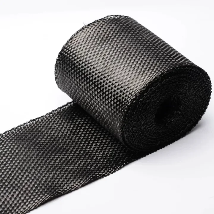 

3K 240gsm genuine carbon fiber woven tape plain weave fabric 25mm 50mm 100mm wide High temperature resistance and high strength