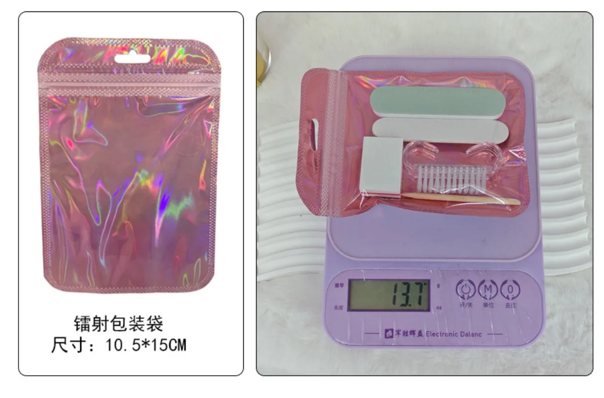 5-Piece Nail Art Tool Kit - Mini Buffing Blocks, Short Nail Files, Wooden Sticks & Horn Brushes for Manicure/Pedicure