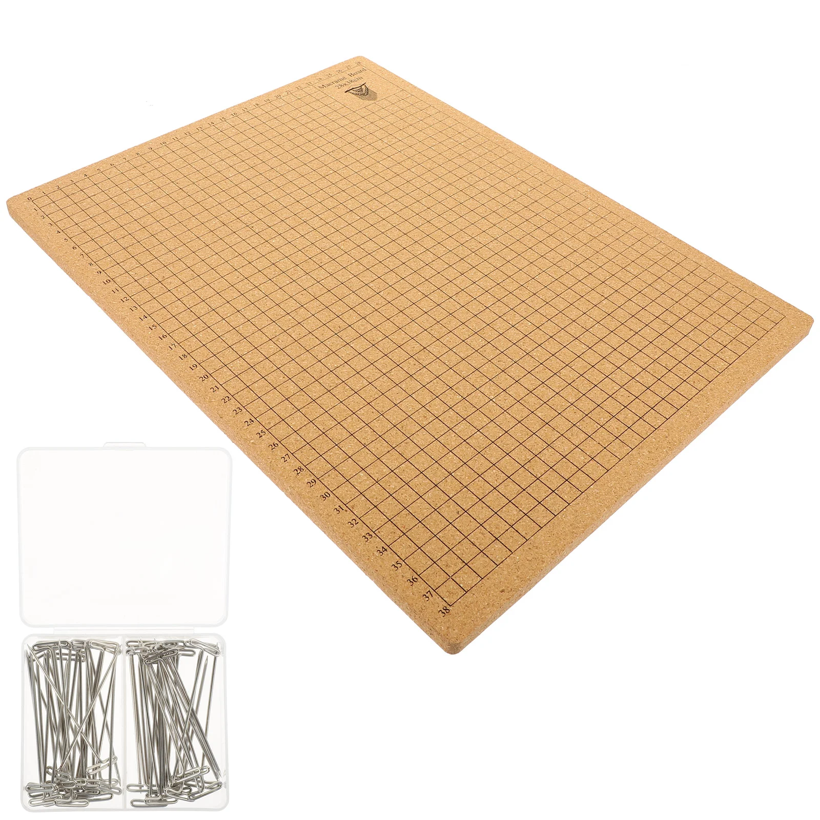 

Braided Fixing Plate Cork Board and Pins Knotting Project with Macrame Boards Manual Grid Rope Work Supplies Craft