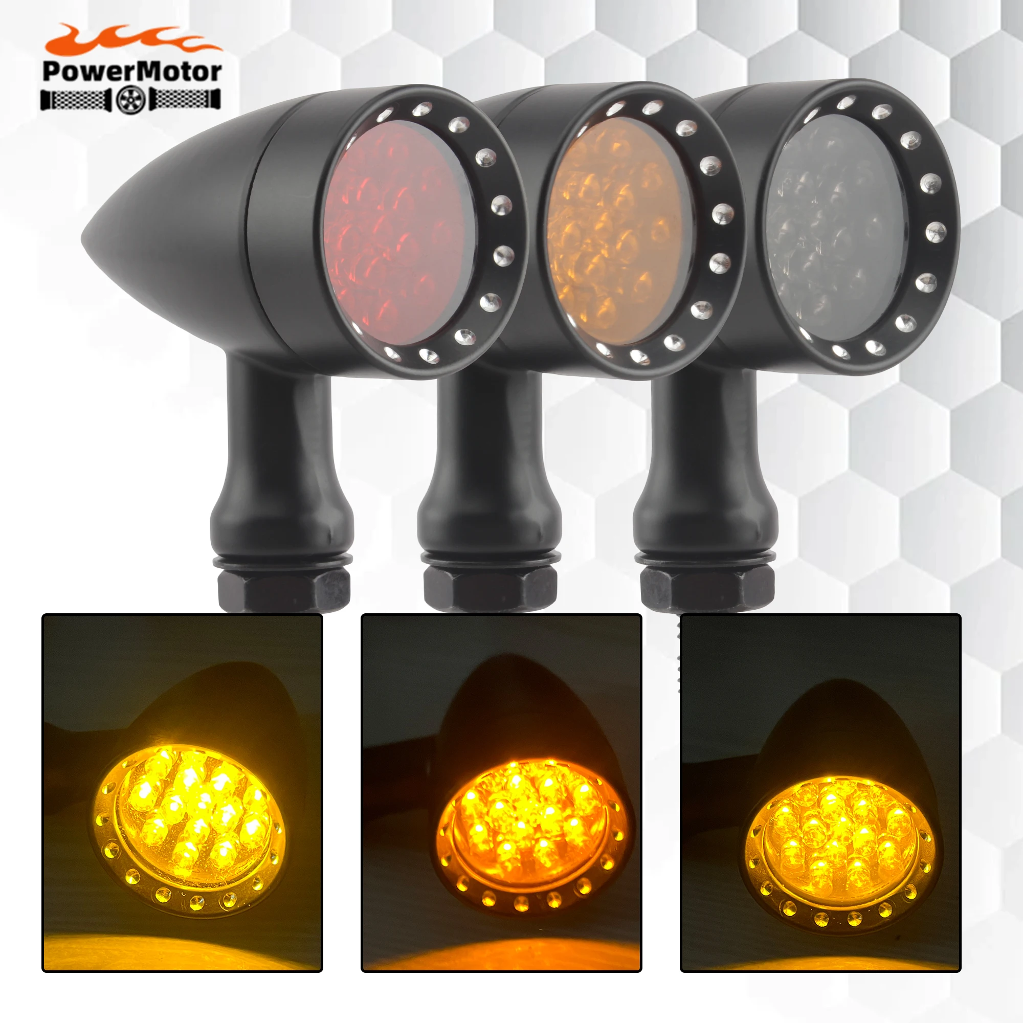 

Universal Motorcycle Turn Signals Mini Indicators Blinker Lights Lamp 15 LED 12V For Harley Davidson XL Sportster 1200 883 Iron