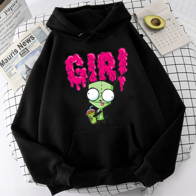 invader zim hoodies male Korea Ulzzang harajuku streetwear men sweatshirts hip hop