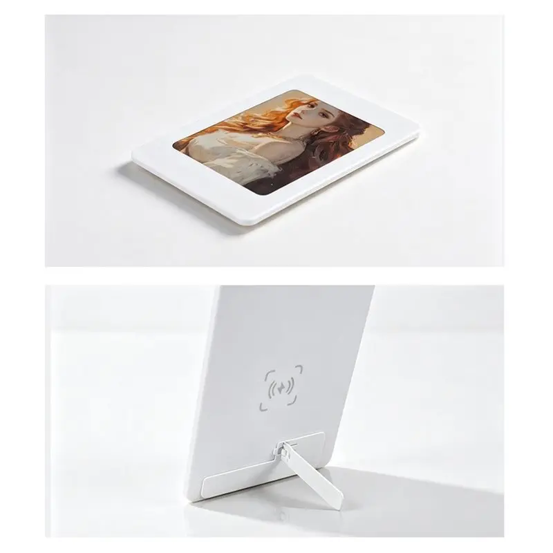 AB25-Magnetic E-Ink Display 4Inch Four-Color NFC Digital Photo Frame Electronic Tag With Bracket For IOS/Android