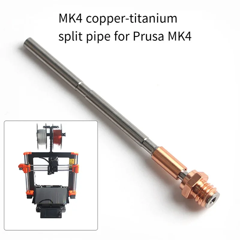 

0Z-обновление биметаллическая медь и титановый сплав горло для Prusa MK4 устойчивая к высоким температурам разделенная труба аксессуары для 3D-принтеров