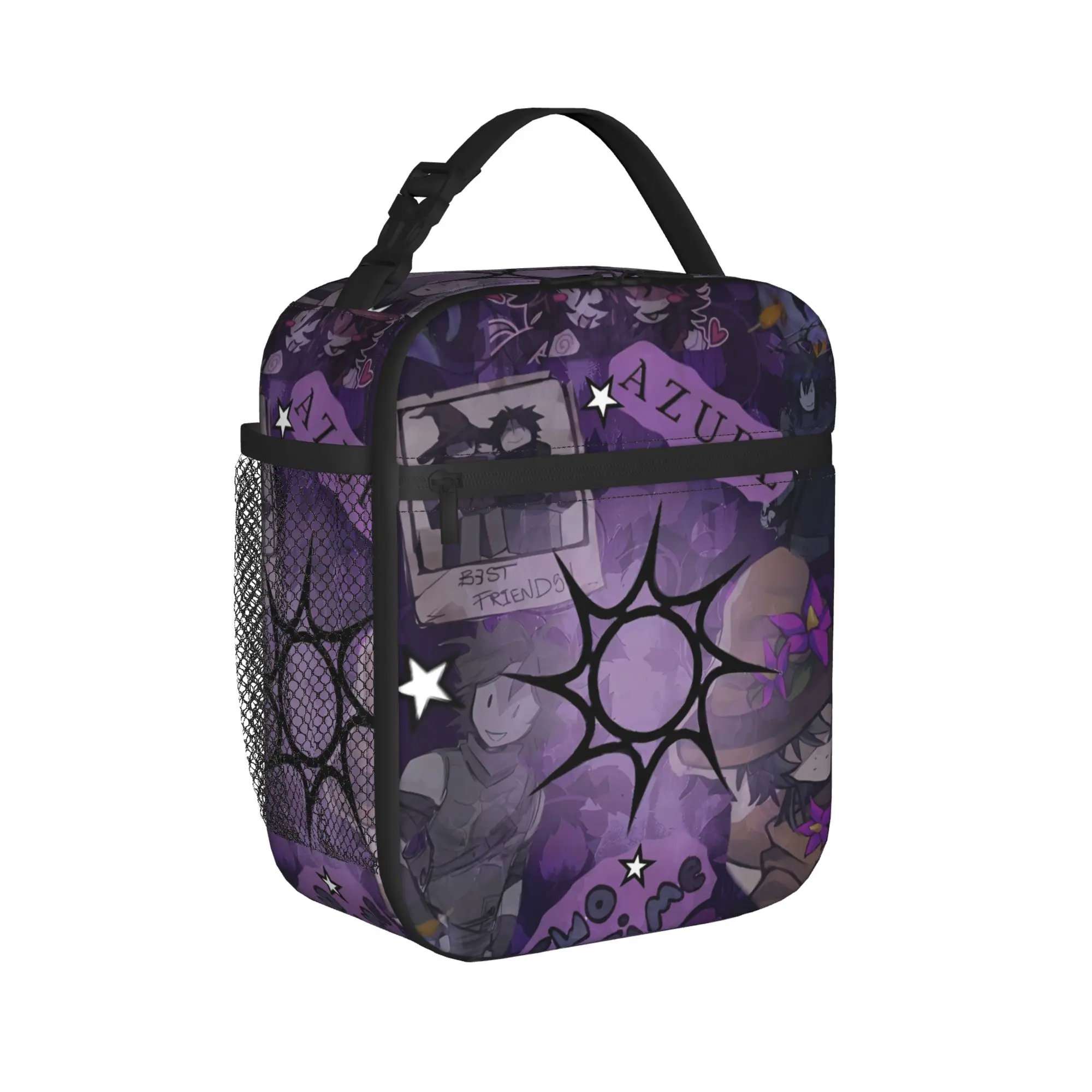 Forsakens Azuretime Anime Isolierte Lunchtaschen, Kühltasche, wiederverwendbar, Essensbehälter, große Tragetasche, Lunchbox, Lebensmitteltasche, Büro, Reisen – Detail 1