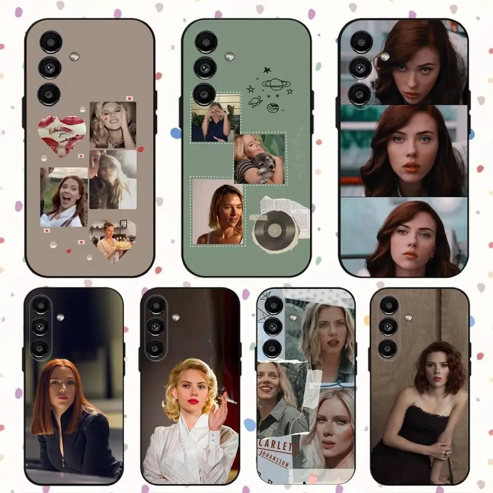 

S-Scarlett I-Ingrid J-Johansson Phone Case For Samsung S24,S21,S22,S23,S30,Ultra,S20,Plus,Fe,Lite,Note,10,9,5G Black Soft Cover