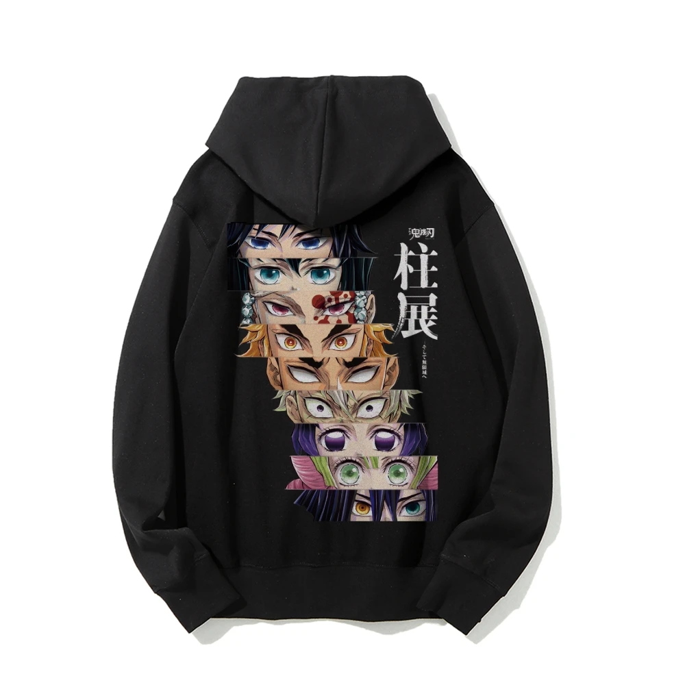 Oversized Vintage Anime Demon Slayer Hoodie Mannen Vrouwen Sweatshirt Trui Streetwear Casual Y2k Kleding Herfst Winter Nieuwe Unisex