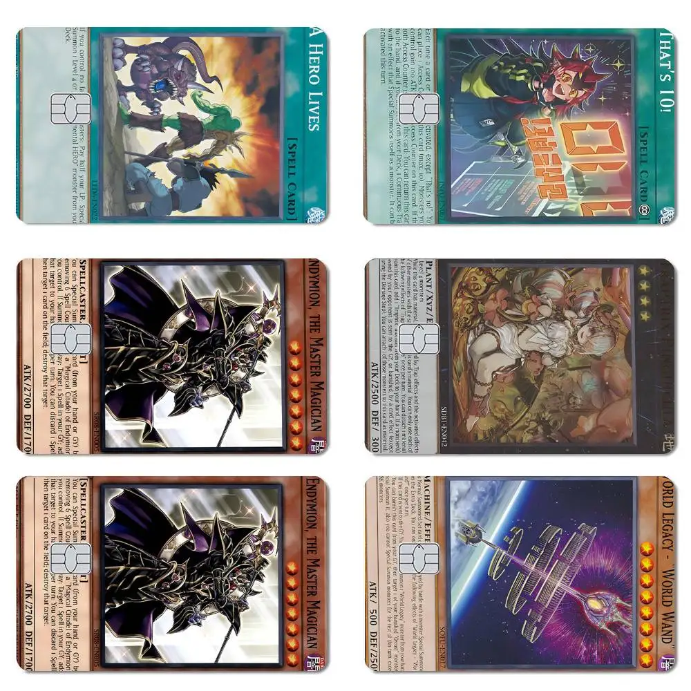 YuGiOh Kreditkarten-Skin-Aufkleber für Bankkarten, Bus- und Metro-Karten, wasserfest, Geschenk für Frauen