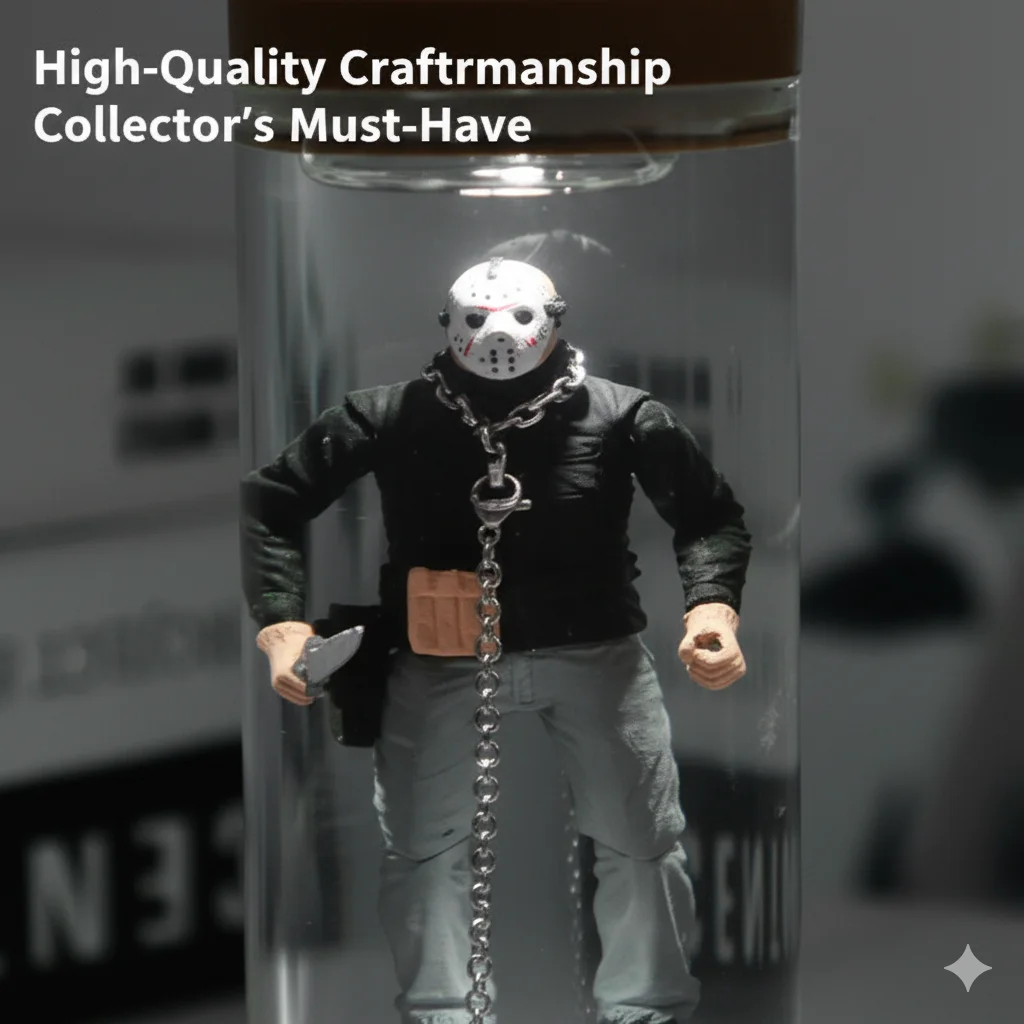 New Desktop Ornaments Glowing Underwater Monster Lamp Jason Voorhees Horror Movie Resin Decoration Figures Gift Home Accessory