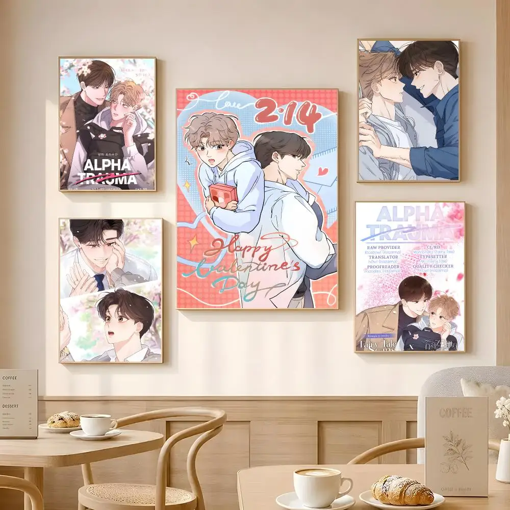 Manhwa Alpha Trauma Poster Poster Self-adhesive Art Waterproof Paper Sticker Coffee House Bar Room Wall Decor