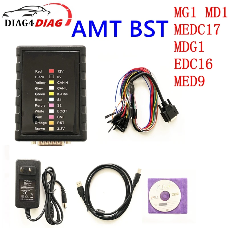 AMT BST V1.0.10.9 Universal Reading and Writing Tool Universal Service Tool Support MG1 MD1 Protocl For BMW/Benz/VOLVO/VAG/OPEL