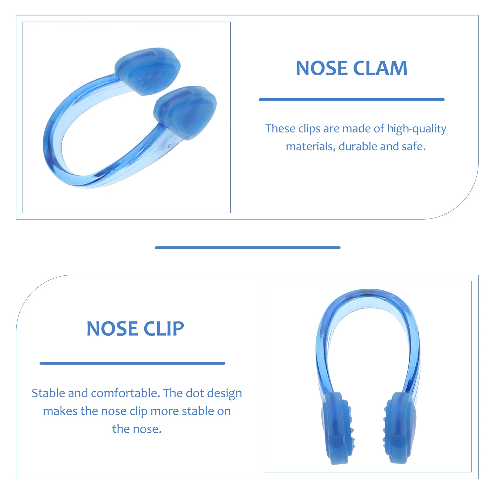 

10pcs Silicone Nose Clip For Swimming Pool Waterproof Durable Reusable Anti-Choking Nose Protector Portable Design Professional
