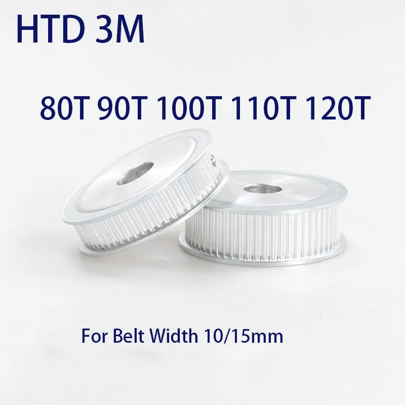 1Pcs HTD 3M AF Timing Pulley 80T 90T 100T 110T 120T Teeth Bore 5mm-25mm Belt Width 10/15mm 3M Transmission Belt Pulley