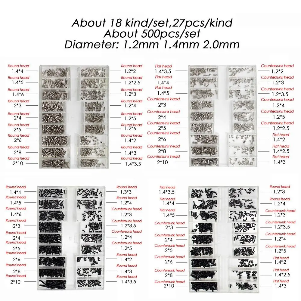 Stainless Steel Rear Cover Repair Watch Repair Accessory Sunglasses Parts Watch Screws Glasses Screws Electronics Screw Parts
