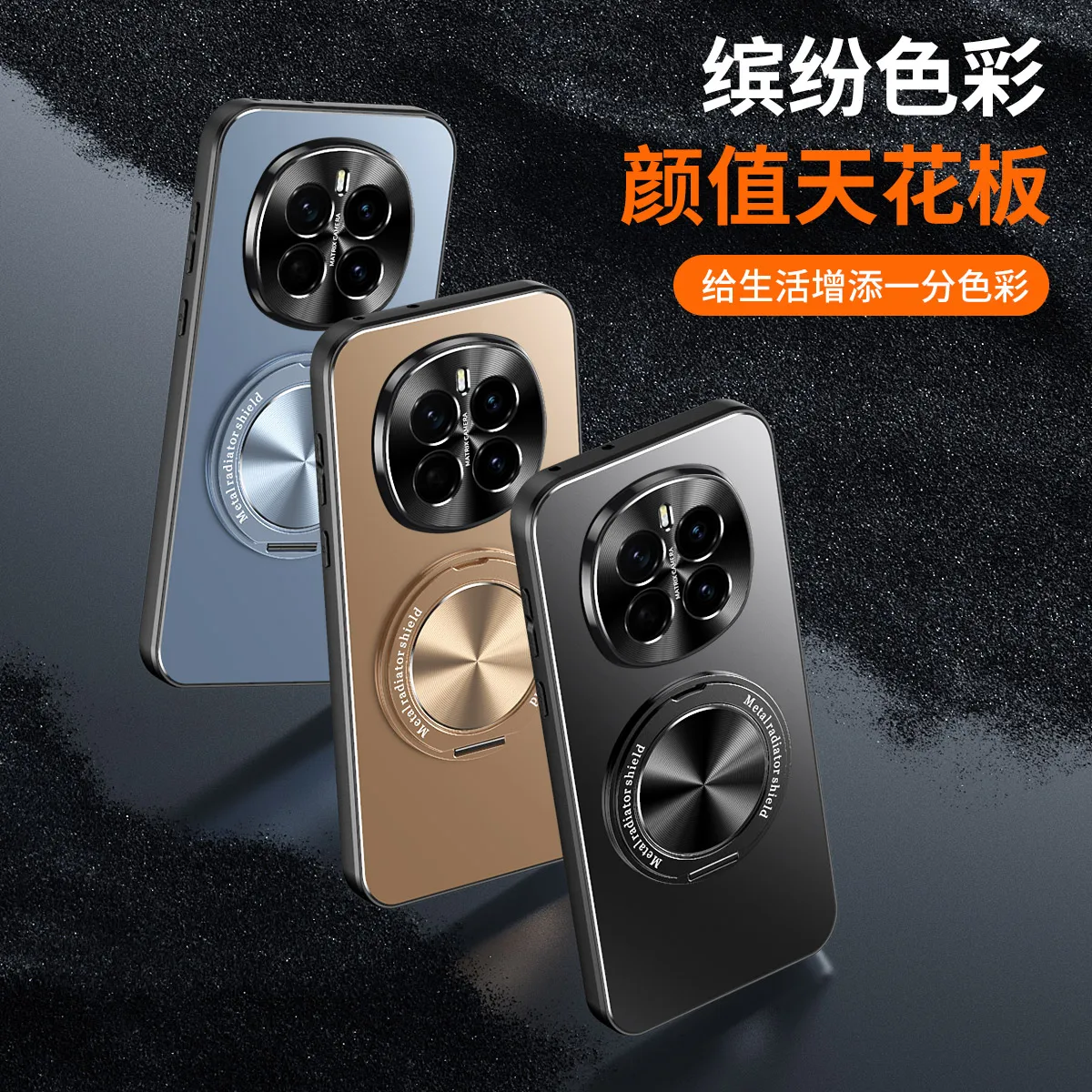 360 rotativo o-ring suporte magnético para honor magic 7 6 pro metálico fosco capa traseira caso de carregamento sem fio funda