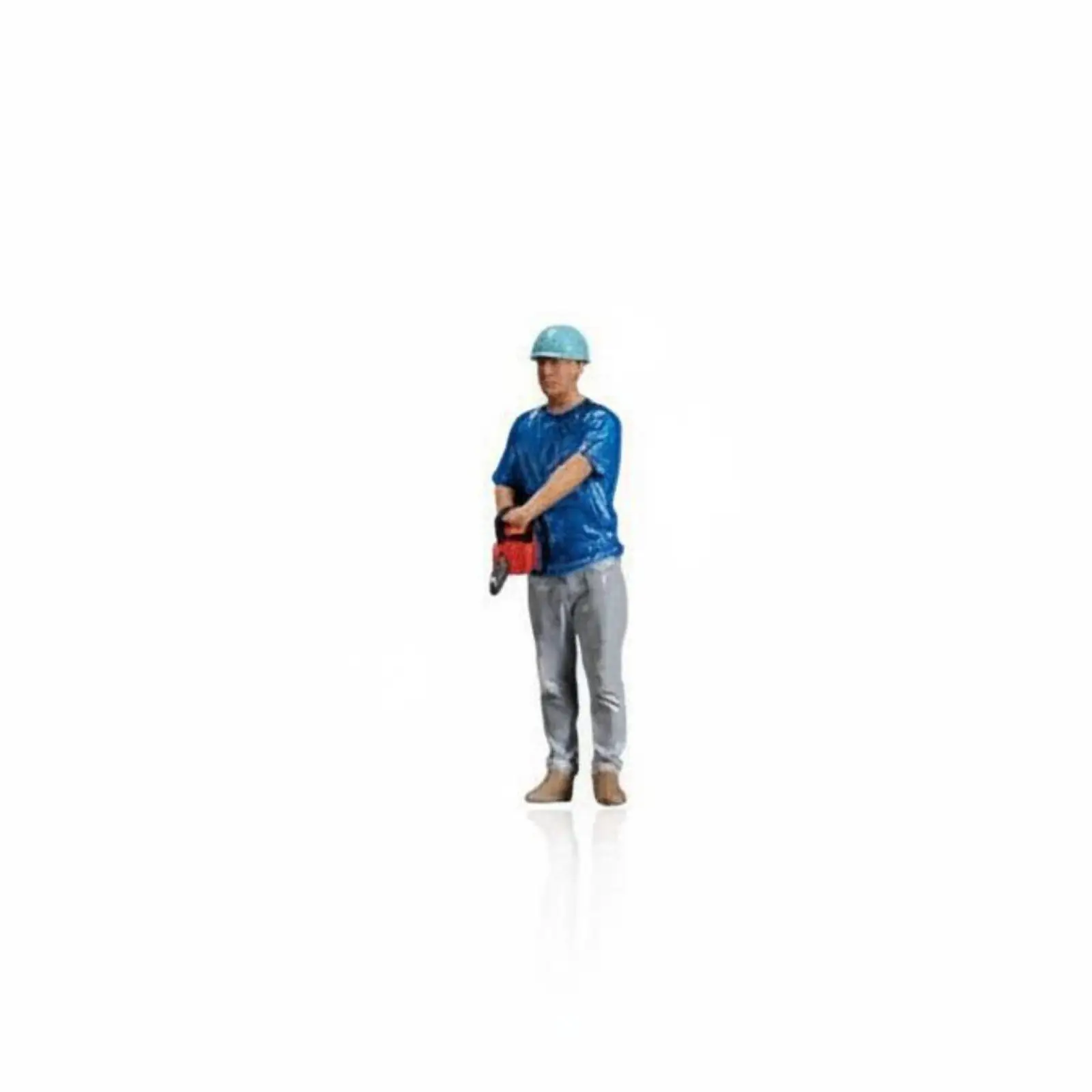 1 32 Scale Resin Worker Figurine for Micro Photography Sand Table Construction Scene Miniature Hobby Collectible Art