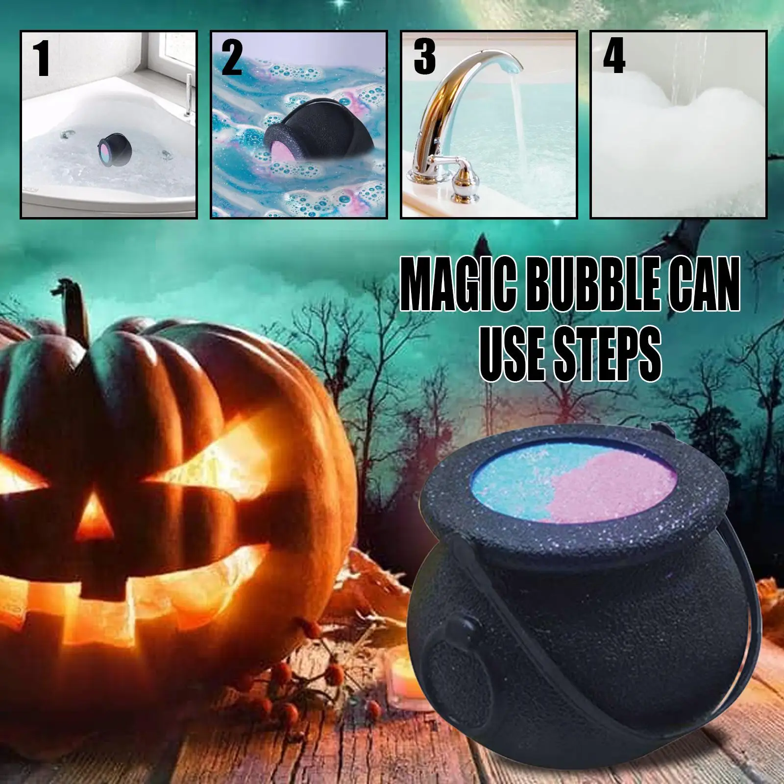 

6X 1Pcs Bath Bombs Witch Jar Sea Salt Best Gift for Girlfriend Women Christmas