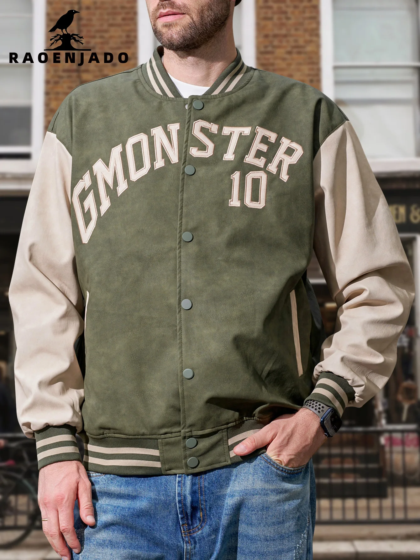 

Мужская куртка из искусственной кожи, весенне-осенняя теплая верхняя одежда свободного кроя, повседневная, с цветовыми блоками, в стиле бомбер, бейсбольная куртка унисекс