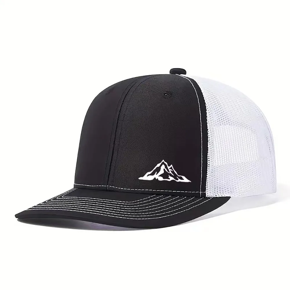 

Retro Mountain Range Embroidery Baseball Cap Adjustable Hip-hop Mesh Baseball Hats Net Caps For Man Women