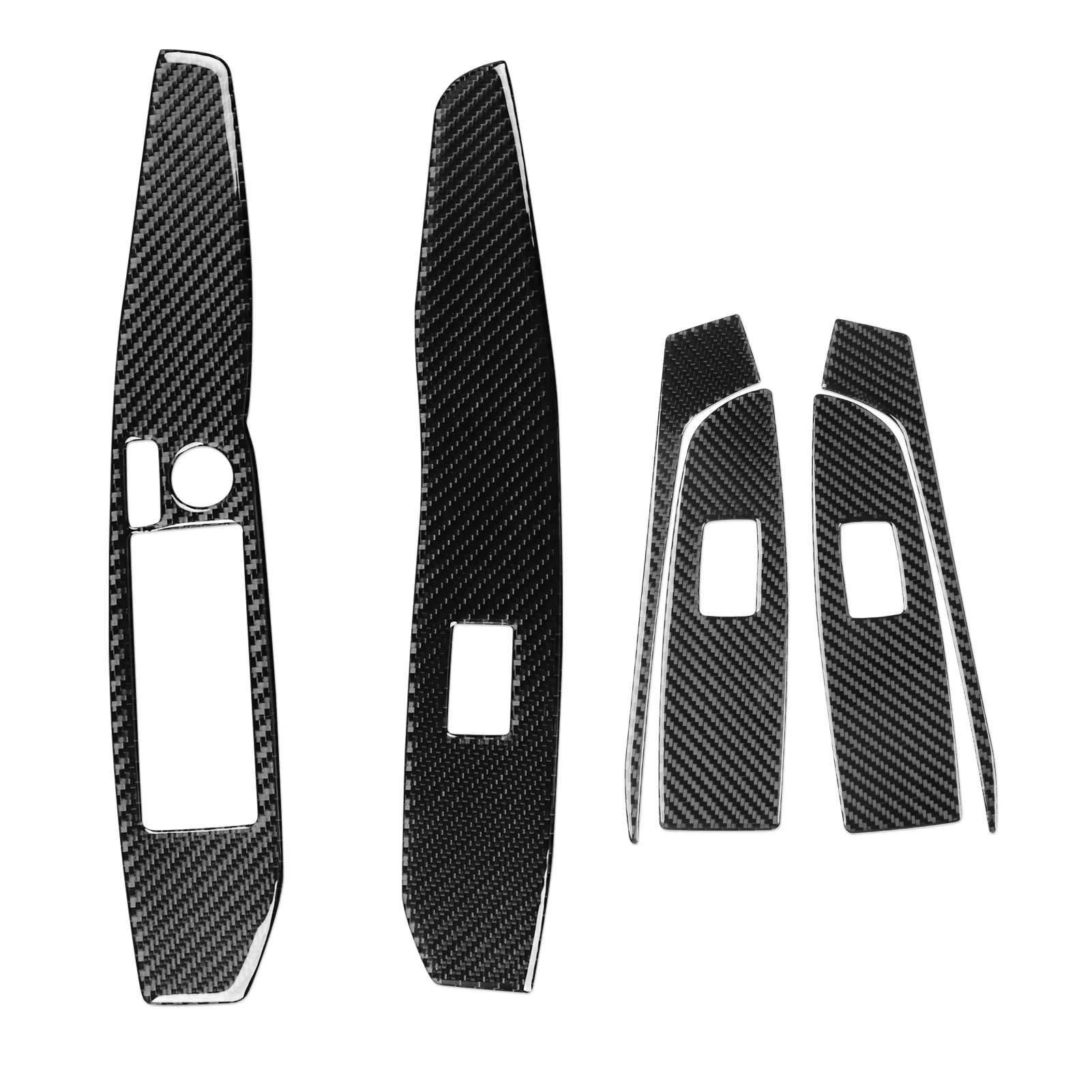 For Toyota Camry 2018-2024 Real Carbon Fiber Sticker Door window lift button armrest panel Car Accessories Interior decorative