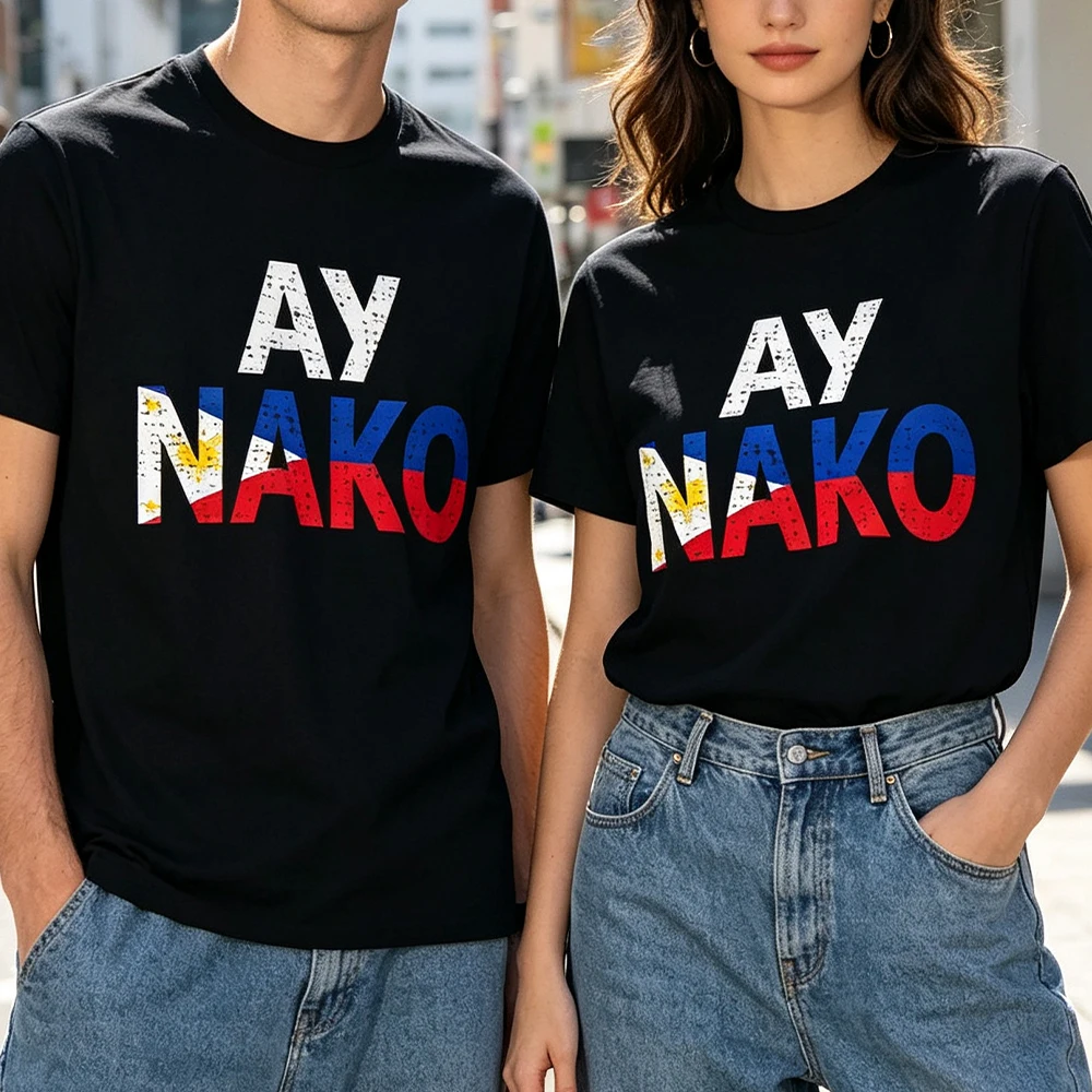 Funny Retro Vintage Filipino Pinoy Ay Nako Men T-Shirt Graphic T-Shirt O-Neck Short Sleeve Casual Filipino Cultural Pride Tee