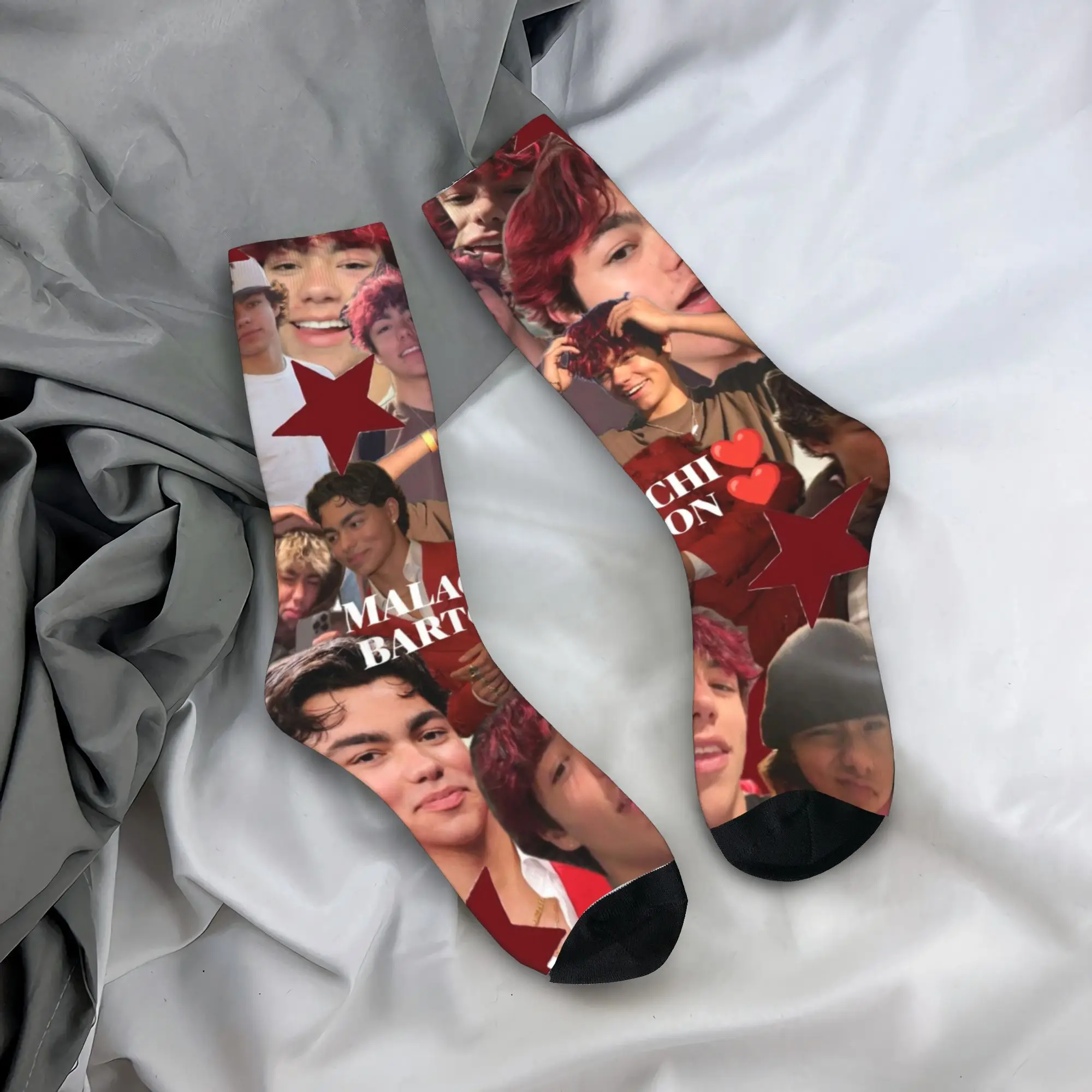 

Носки Malachi Barton Actor Tour, противоскользящие чулки для взрослых и мужчин, средние мягкие носки для бега, осенние носки с кавайным дизайном