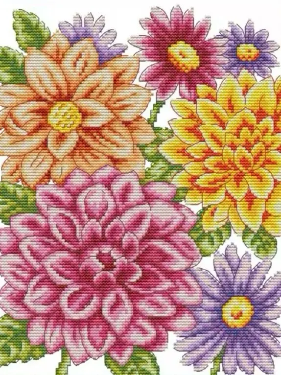 Handmade cross stitch finished product customization, home decoration flower wall art expected to be shipped in 2-5 months