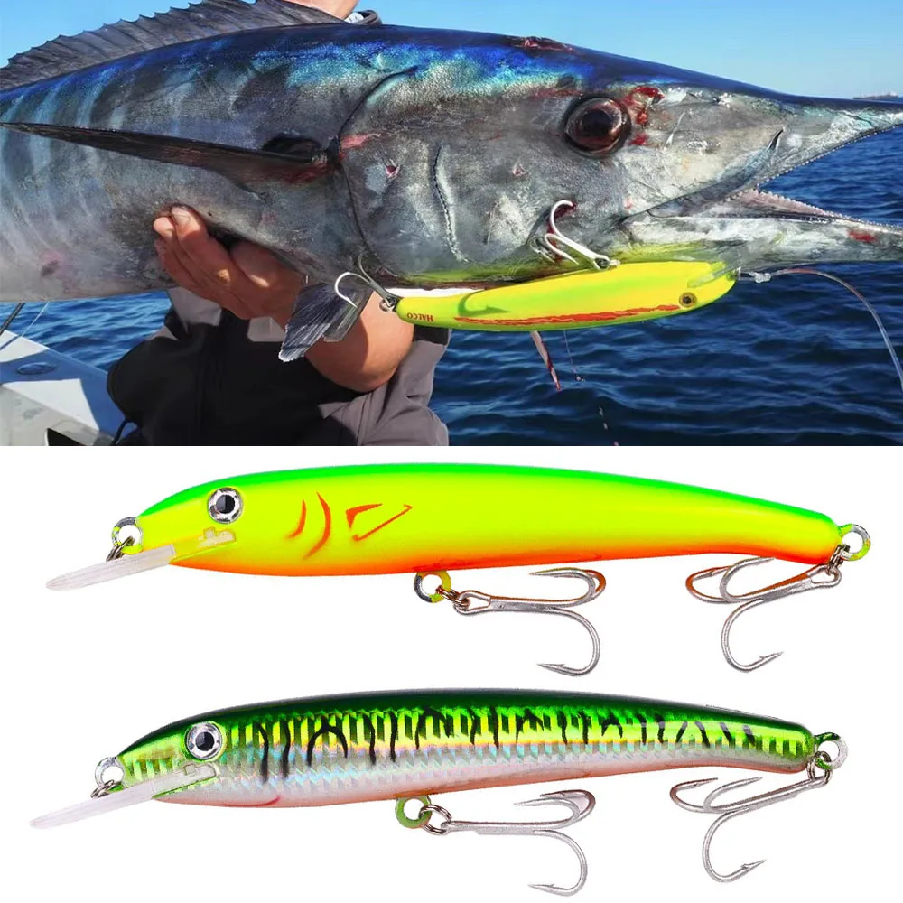 Deep Diving Minnow 30g 44g Wahoo Lure Bass Saltwater Deepsea Boat Fishing Tackle Shore Trolling Laser Pro Crankbait Wobbler