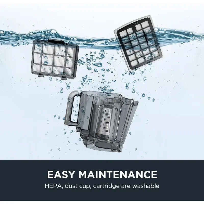 Канистровый пылесос Eureka без мешка, легкий пылесос для ковров и твердых полов, серебристый с черным