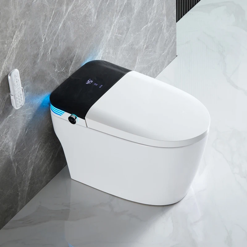 

Smart Toilet for Home Use, Instant Heated Seat, Fully Automatic, Built-in Water Tank, Voice-activated Foam Shield Toilet.