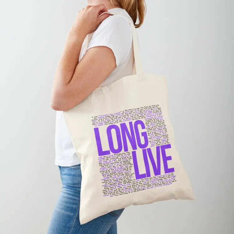 

Long Live (All Lyrics) Tote Bag shopper bags supermarket folding bag Beach bag women