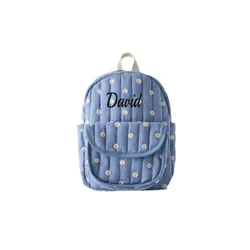 Personalized embroidered Children's Bag with Daisy Print For Young Children, Backpack For Travel, Backpack
