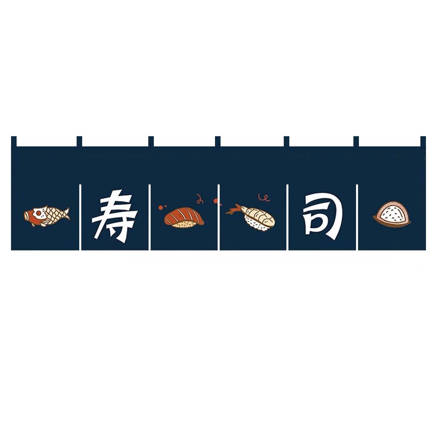 Customized Japanese Style Restaurant Curtain Hanging Banner Door Noren Fabric Curtain Horizontal Decor for Sushi Bar Izakaya