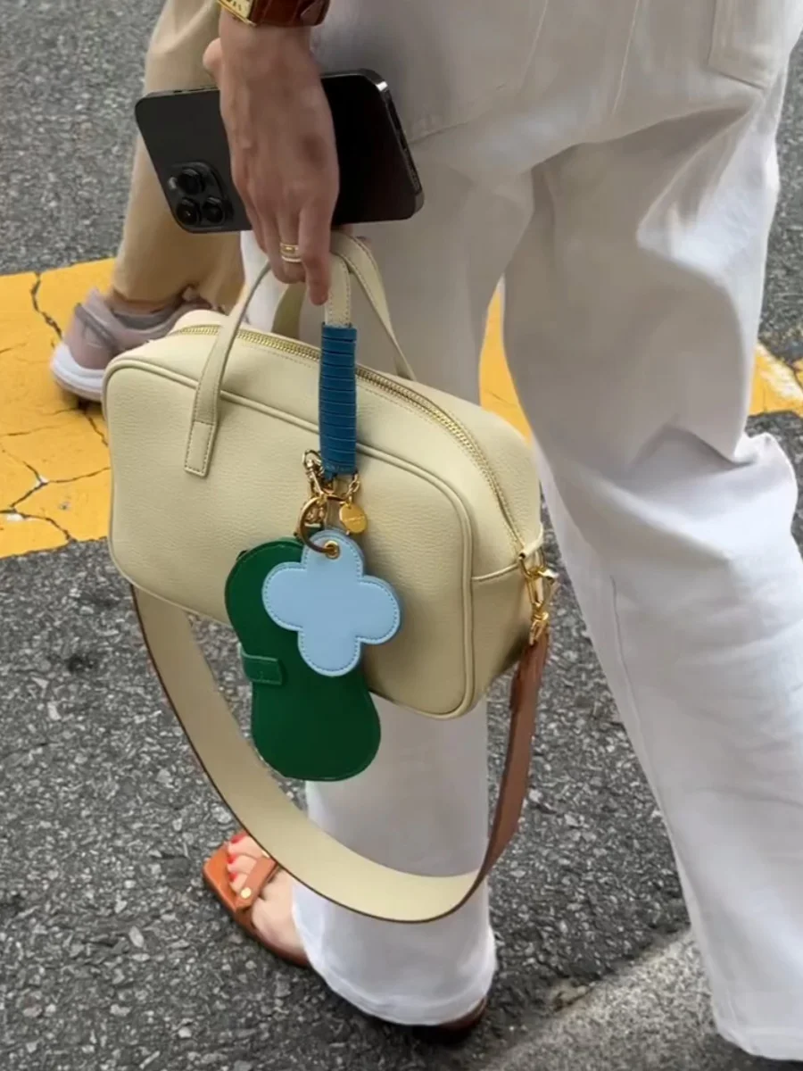 

Trendy Leather Boston Bag Women's Commuter Single oulder Crossbody Bag Luxury Sensation Handbag Faionable Car
