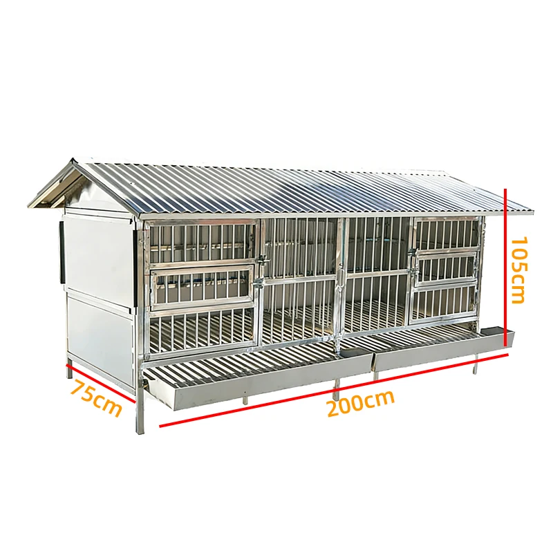 Stainless Steel Thickened Frame Pet Cage For Chickens Rabbits & Small Pets Durable & Breathable Easy Assembly Indoor/Outdoor Use
