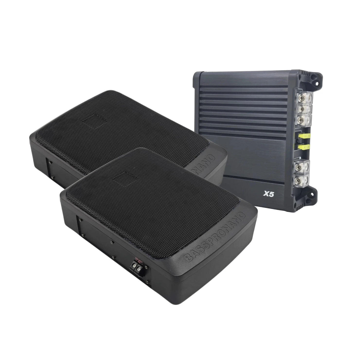 2.1 Hidden Ultra-thin DC 12V Single Coil Passive Subwoofer Mono Amplifier Driven Lossless Installation Car Audio Kit