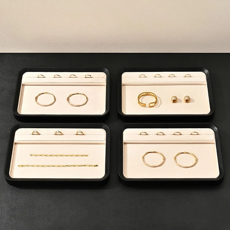 Premium Jewelry Display Tray, Multi-functional Showcase Plate for Ring Earring Necklace Watch Bangle