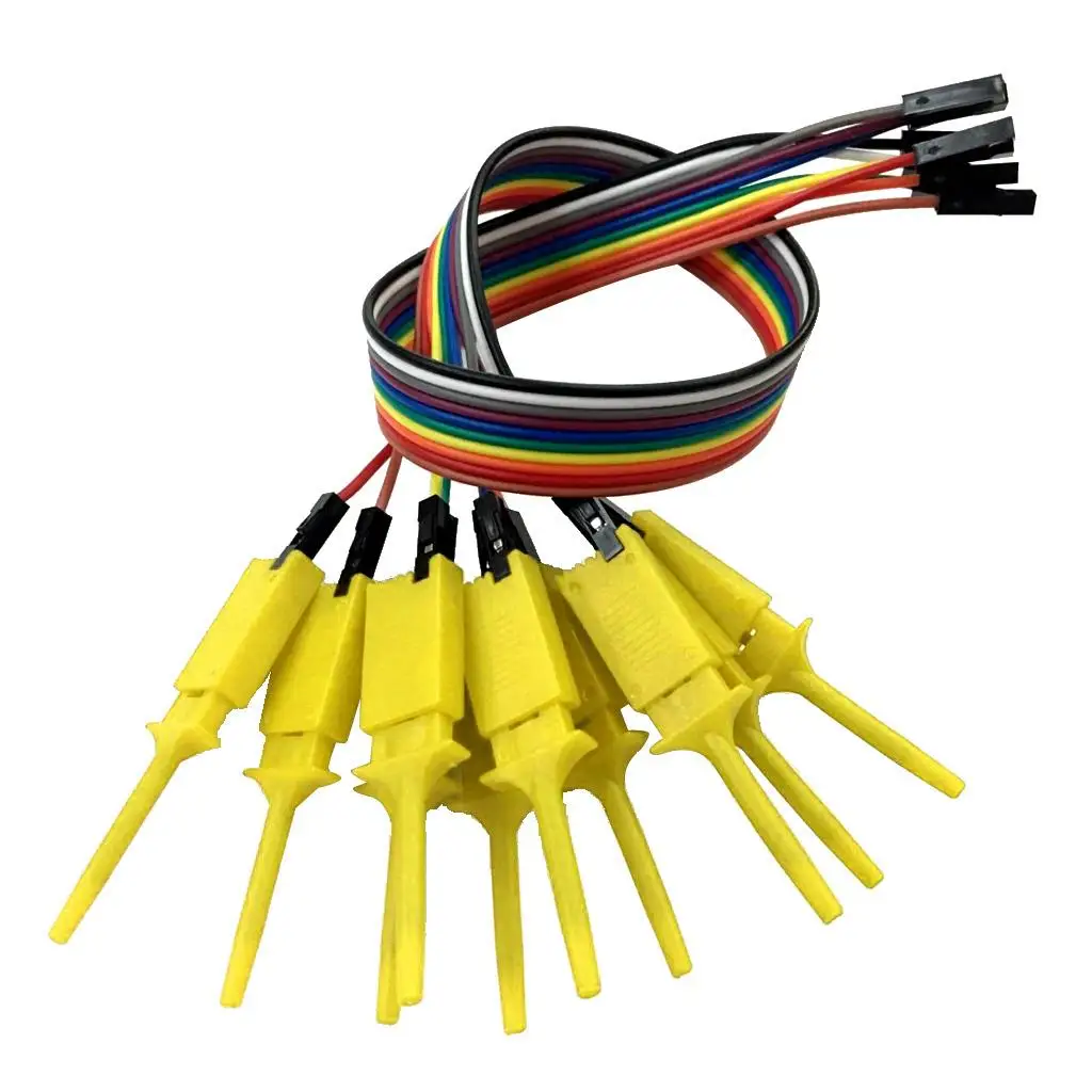 

10 зондов логического анализатора с 10-канальными зажимами-крючками для отладки цепей