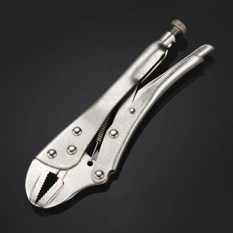 7/10 Inch Carbon Steel Locking Pliers round Mouth Vise Pipe Wrench High Torque Fixed Clamping Welding Tools