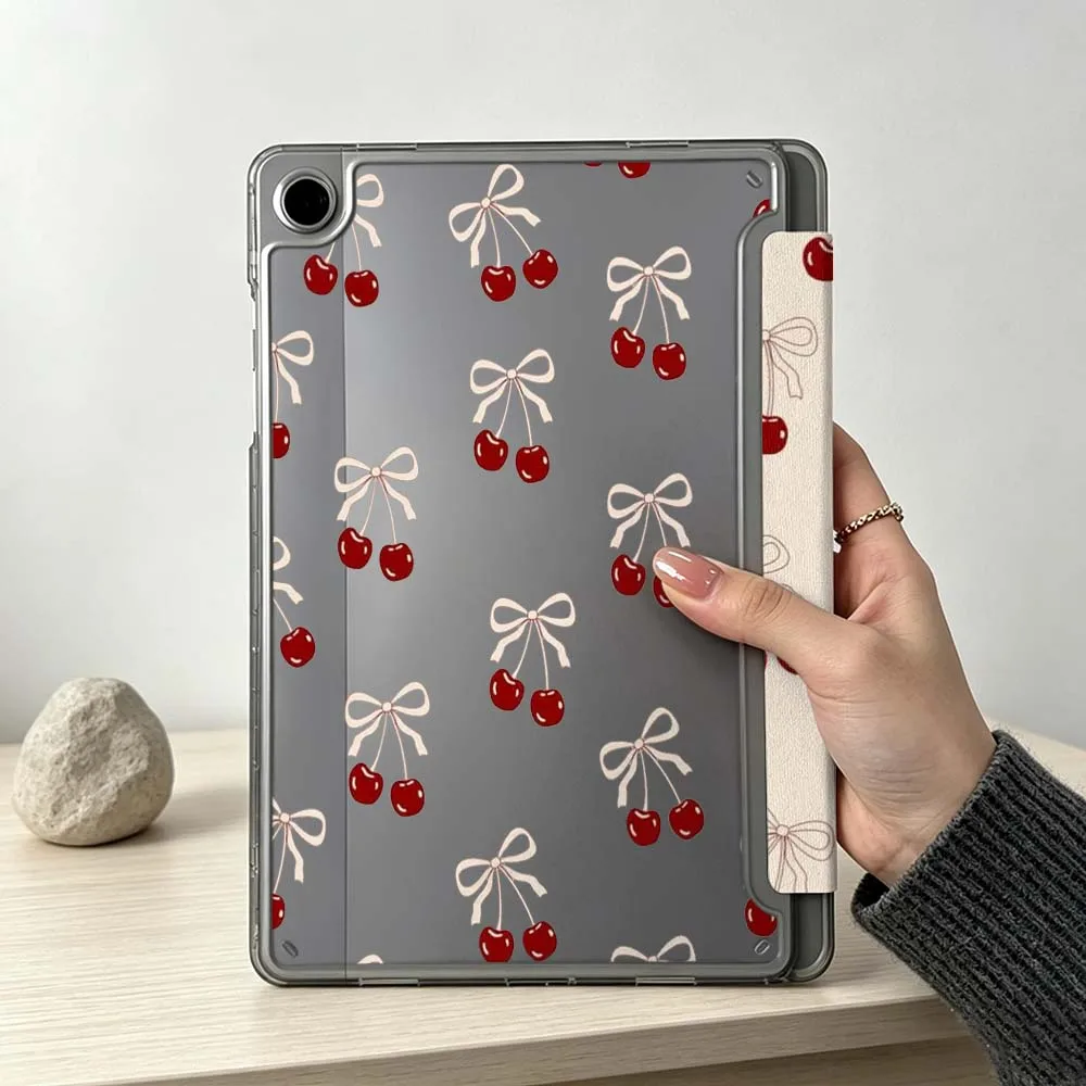 Luxury Cherry Soft For Samsung Galaxy Tab S10 S9 S8 S7 S6 A11 A10 A9 FE Plus Lite Foldable 3Y Tablet Case