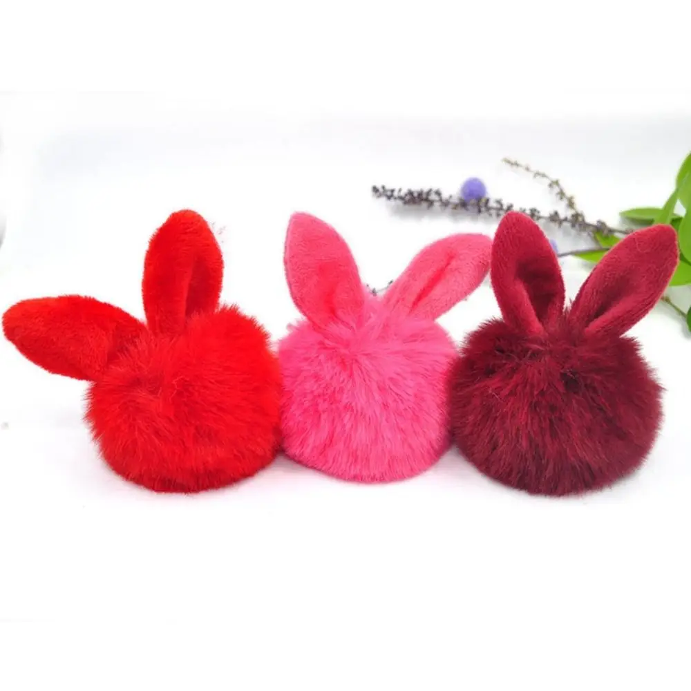 

Cute Fluffy Pom Pom Keychain Soft Faux Rabbit Hair Cute Bag Charms Bunny Keychain Gifts