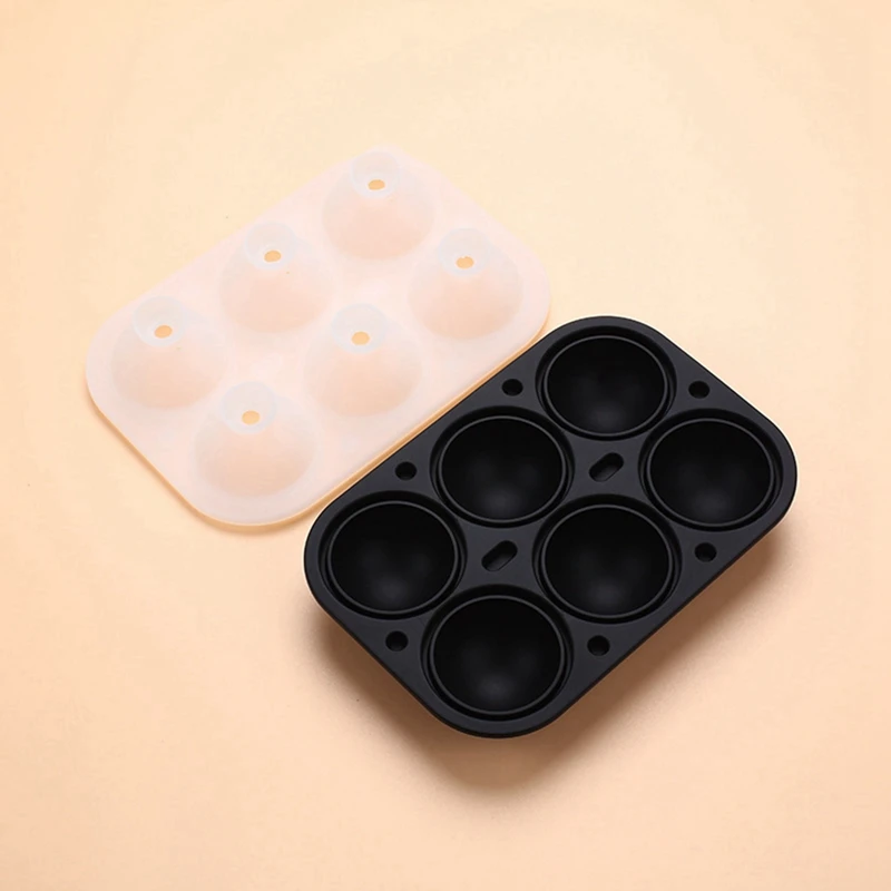 

Ice Ball Mold Food Grade Silicone Funnel-Free Easy Demoulding Summer Whiskey Ice Ball Ice Square Mold Artifact Black