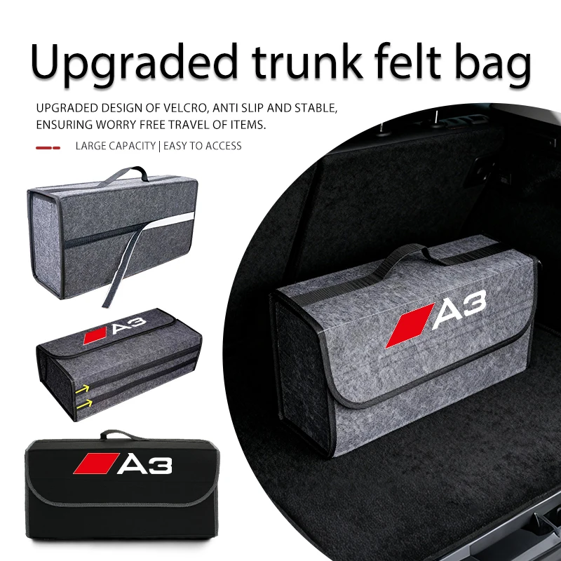 Car Trunk Storage Box Portable Travel Organizer Folding Bag For Audi S RS ABT A1 A2 A3 A4 A5 A6 A7 A8
