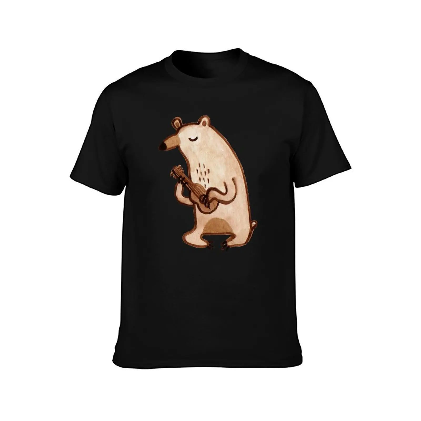 Ukulele Bear T-Shirt Novelty Graphic Tee Shirt T-Shirt
