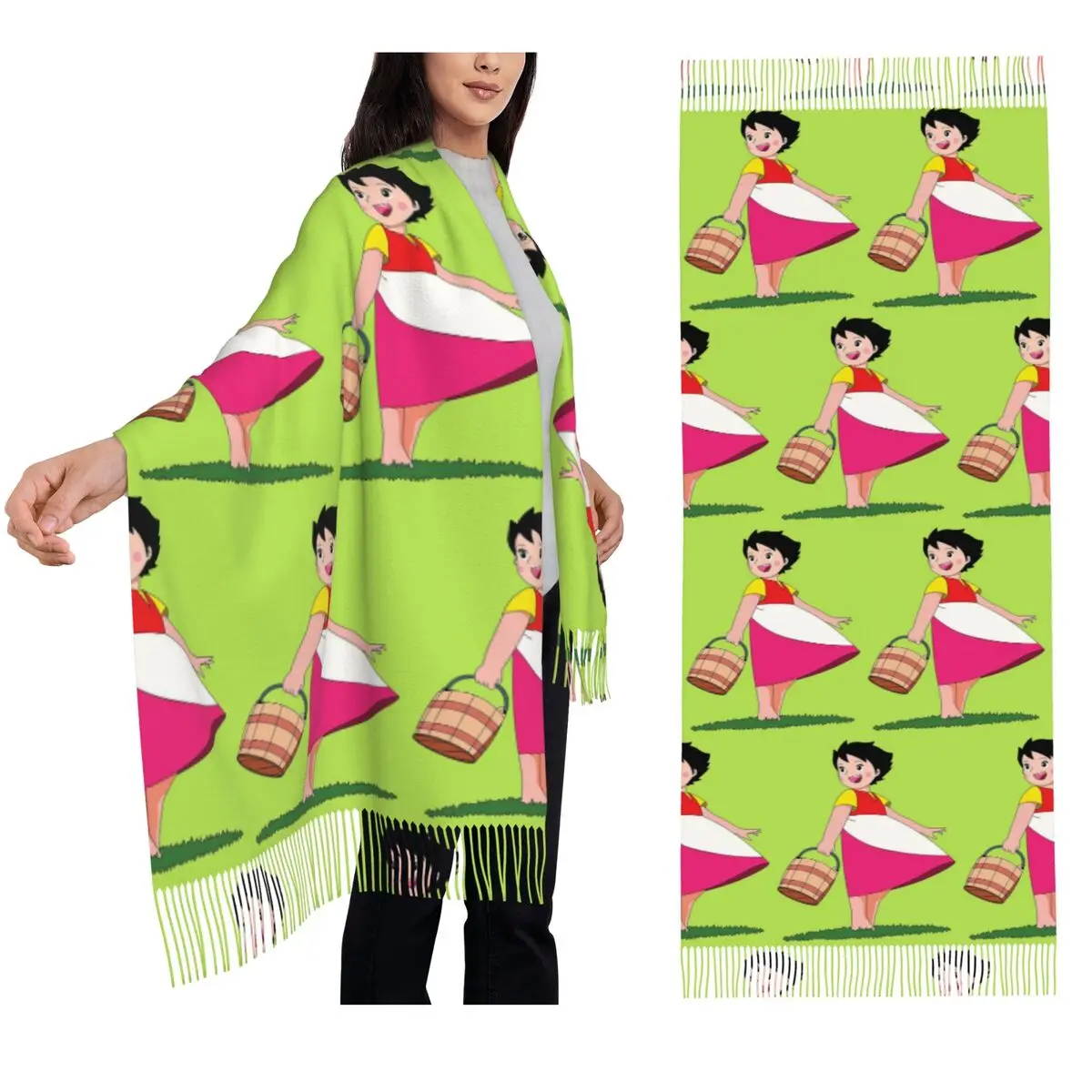 

Шарф Happy Heidi, шарфы с кисточками, женские мягкие теплые шали и накидки, большая осенне-зимняя шаль