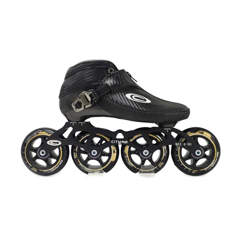 Super Worth CITYRUN prędkość liniowa łyżwy górny Boot Champion Zip-version prędkość buty dla dzieci 4X90mm profesjonalne 150mm ue 29-35