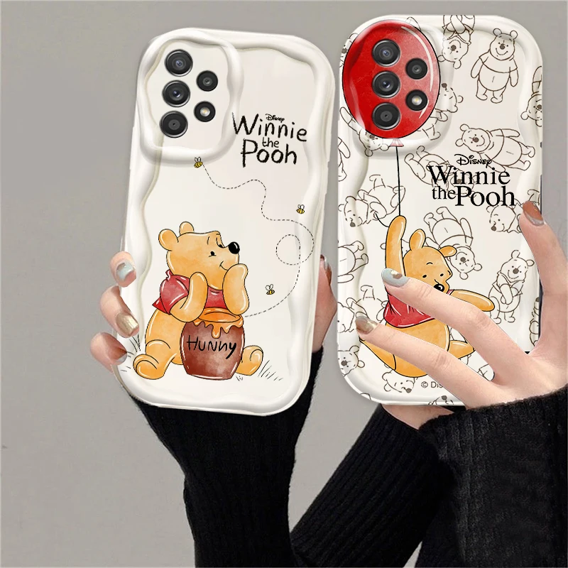 

Pooh Bear Cartoon For Samsung A55 A54 A53 A52 A35 A34 A33 A32 A25 A24 A23 A22 A21S A15 A13 A14 5G Wave Oil Back Phone Case