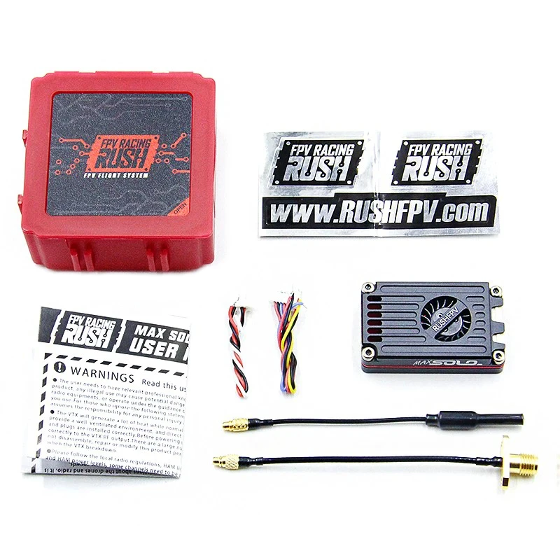 RUSH MAX SOLO 5.8GHz 2.5W VTX 5.8G Built-in Cooling Fan Cherry Foxeer Antenna RUSHFPV For FPV Freestyle Long Range Racing Drone